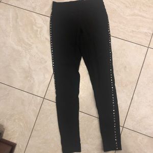 Express black studded leggings